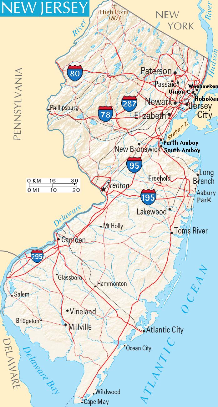 Карта Нью Джерси С Номерами Домов