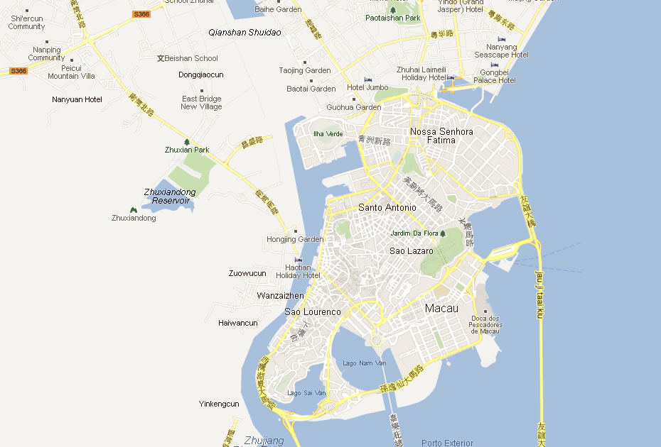 Carte du Macao Santo Antonio