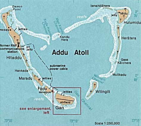 Ou est Addu Atoll Maldives Carte