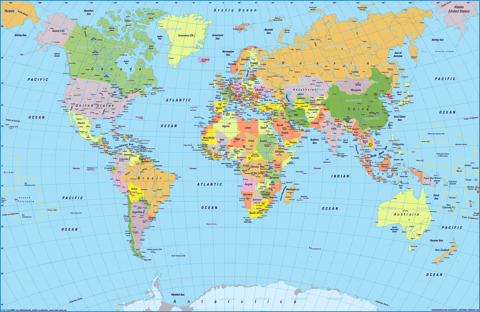 Monde Nations Carte