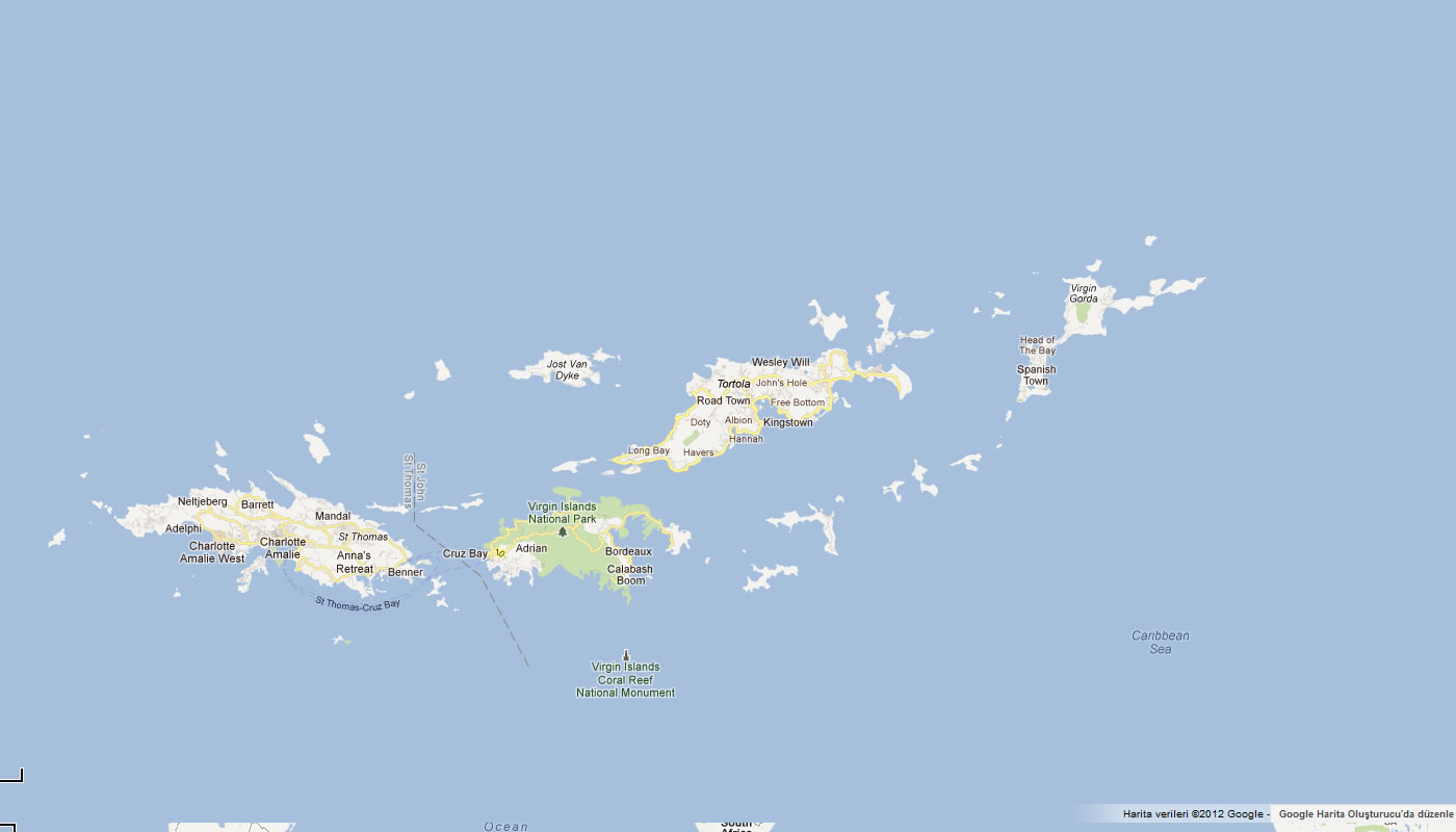 Carte des Îles Vierges Britanniques - Plusieurs cartes